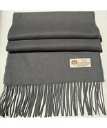 New 100% CASHMERE SCARF Solid Gray Made in England SOFT Wrap UNISEX - £7.46 GBP