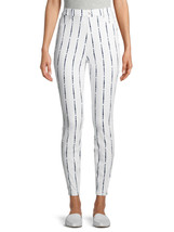 Time and Tru Ladies Stretch Knit Jeggings White Stripe Size XS - £19.65 GBP