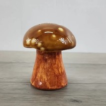 Vintage Retro Large Brown Speckled Mushroom Toadstool Shaker 4.75&quot; - £15.41 GBP