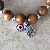 Israeli Hamsa, Dainty Blue Evil Eye, and Hamsa Bracelet for Yoga and Protection - £40.17 GBP