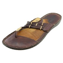 Born Size 7 M Brown Flip Flop Leather Women Sandal Shoes - £15.53 GBP