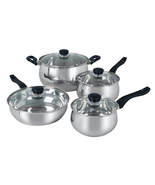 Rametto 8 Piece Kitchen Cookware Set with Glass Lids - €65,77 EUR