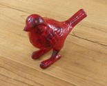 Cast Iron Cardinal Bird Statue Figurine Art Sculpture Garden Decor **REA... - $17.99
