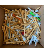 Wood Golf Tees Various Sizes and Colors 2 1/4 2 3/4 3 1/4 - $3.95