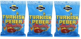 3 x bags of Tyrkisk Peber (Turkish Pepper) Hot &amp; Sour 150g candy Fazer F... - £7.71 GBP