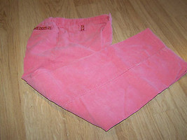 Girls Size 6 Healthtex Peach Pink Pastel Corduroy Pants Floral Accent EUC - £9.58 GBP