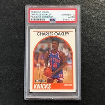 1989-90 NBA Hoops #213 Charles Oakley Signed Card AUTO PSA Slabbed Knicks - £64.09 GBP