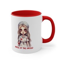 Nurse of the undead Accent Coffee Mug, 11oz halloween horror nursing gift - £14.23 GBP