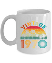Vintage 1970 Coffee Mug 54 Year Old Retro Cup 54th Birthday Gift For Men Women - £11.80 GBP