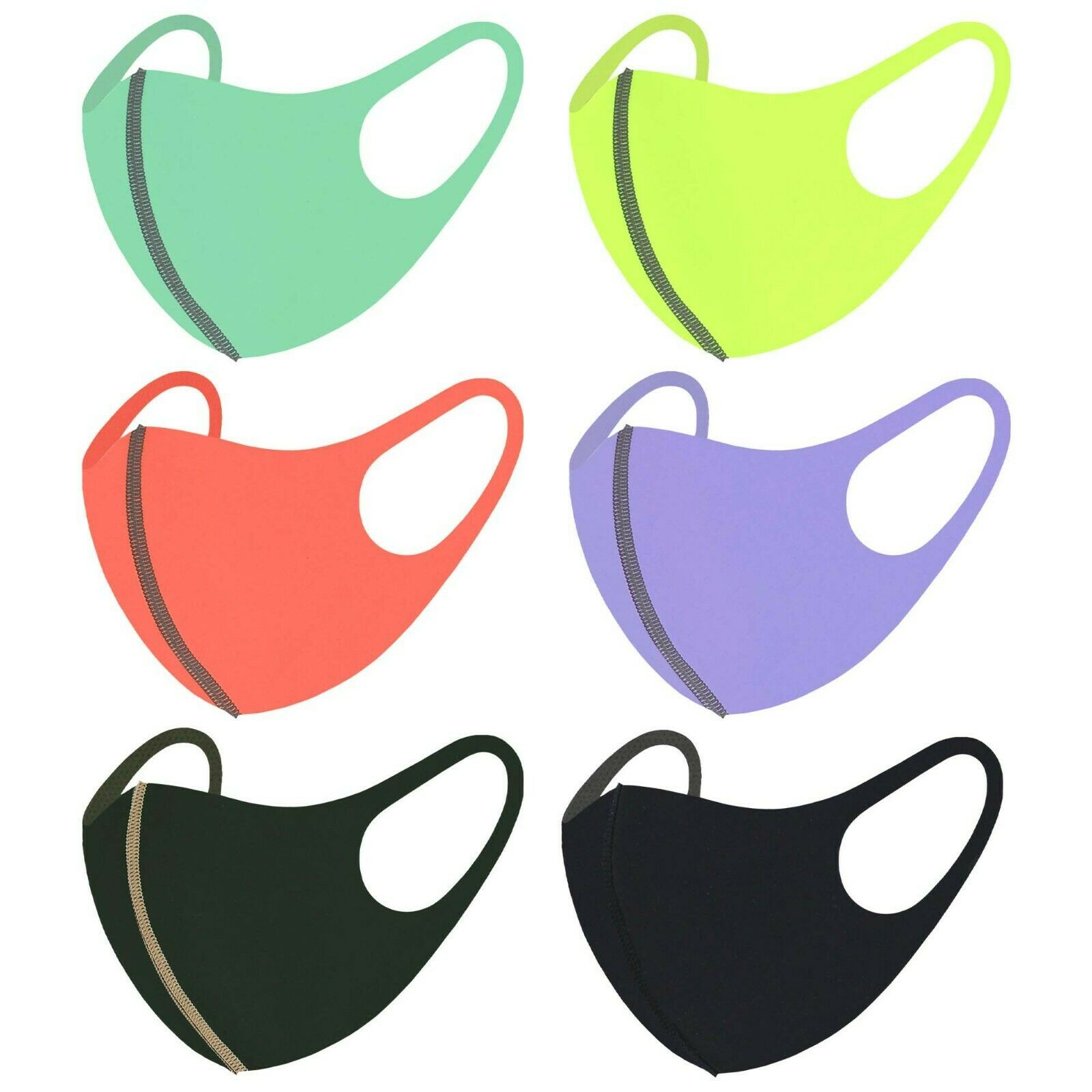Washable and Reusable Face Mask Sports Sweat Wicking Dry Fit Mask Made i... - $14.99