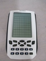 Handheld Sudoku Electronic White Game, 5.5&quot; x 3&quot;, Works Missing battery cover - £6.65 GBP