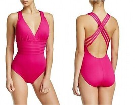 LA BLANCA ~Size 8-10-12-14~ Island Goddess One-Piece Pink Swimsuit MSRP $119 NWT - £62.68 GBP