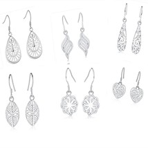 fashion 6 Pair set silver color  for women lady girl charms hook cute Earring Je - £7.87 GBP