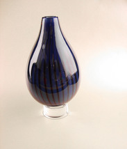 Scandinavian KOSTA Unika Glass Vase - Modernist stripe vase - designer art glass - £1,077.78 GBP