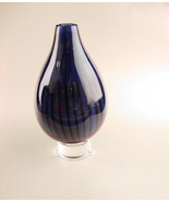 Scandinavian KOSTA Unika Glass Vase - Modernist stripe vase - designer a... - £1,075.94 GBP
