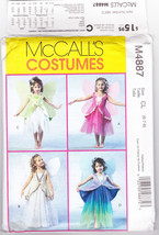 Pattern Costume Halloween McCalls 4887 Child Size 6 7 8 Fairy Dress Skirt Wings - £6.27 GBP