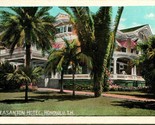 Pleasanton Hotel Honolulu Territory of Hawaii Postcard  UNP WB Postcard Q13 - $8.86