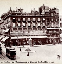 Bordeaux France Place Of Comedy Hotels Downtown 1910s WW1 Era Postcard PCBG12A - £15.68 GBP