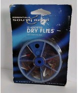 Vintage South Bend 10 Assorted Dry Flies In Handy Dial Box  - New Old Stock - $12.86