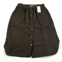 Neu Bellerose Baggy Rock Größe 2 Brown Blau Kariert Knopf Vordertaschen ... - $69.28