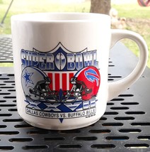 1993 Super Bowl XXVII Dallas Cowboys Vs Buffalo Bills 4” Souvenir Coffee Mug - £8.01 GBP