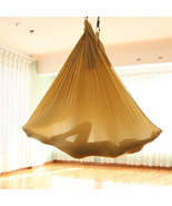 Household Handstand Elastic Stretching Rope Aerial Yoga Hammock Set(Gold) - £74.20 GBP