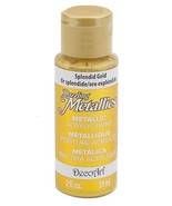 Dazzling Metallics SPLENDID GOLD Metallic Acrylic Paint Leaf art DecoArt... - $18.43