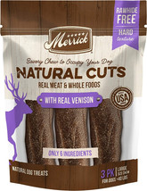 Merrick Natural Cut Venison Chew Treats Large 3 count Merrick Natural Cut Veniso - £17.10 GBP