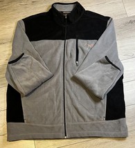 Greg Norman For Tasso Elba Full Length Zip Fleece Jacket Embroidered Log... - £10.81 GBP