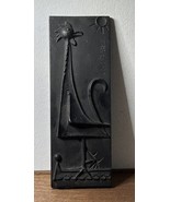 Rare Unique TRM Metal Relief Plaque Rooster on the Roof handmade Austria - $67.20 CAD