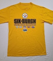 Steelers Mens Size M Six-Burgh Super Bowl XLIII Champions NFL T Shirt - $12.75