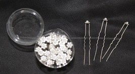Wedding Accessories Bridal Pearl Hairpins Flower Crystal Rhinestone Hair Pins - £15.96 GBP