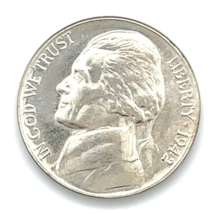 1942-P Type 2 5C Jefferson Silver Nickel Gem Proof, Nice Luster! - $98.99