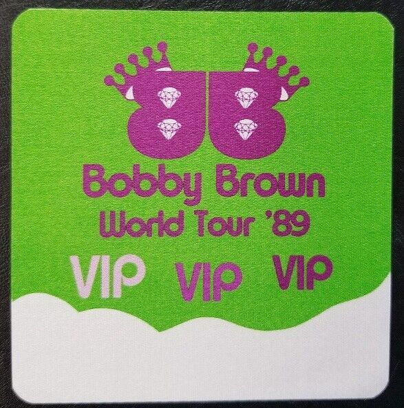 NEW EDITION / BOBBY BROWN - VINTAGE ORIGINAL CONCERT TOUR CLOTH BACKSTAG... - $10.00