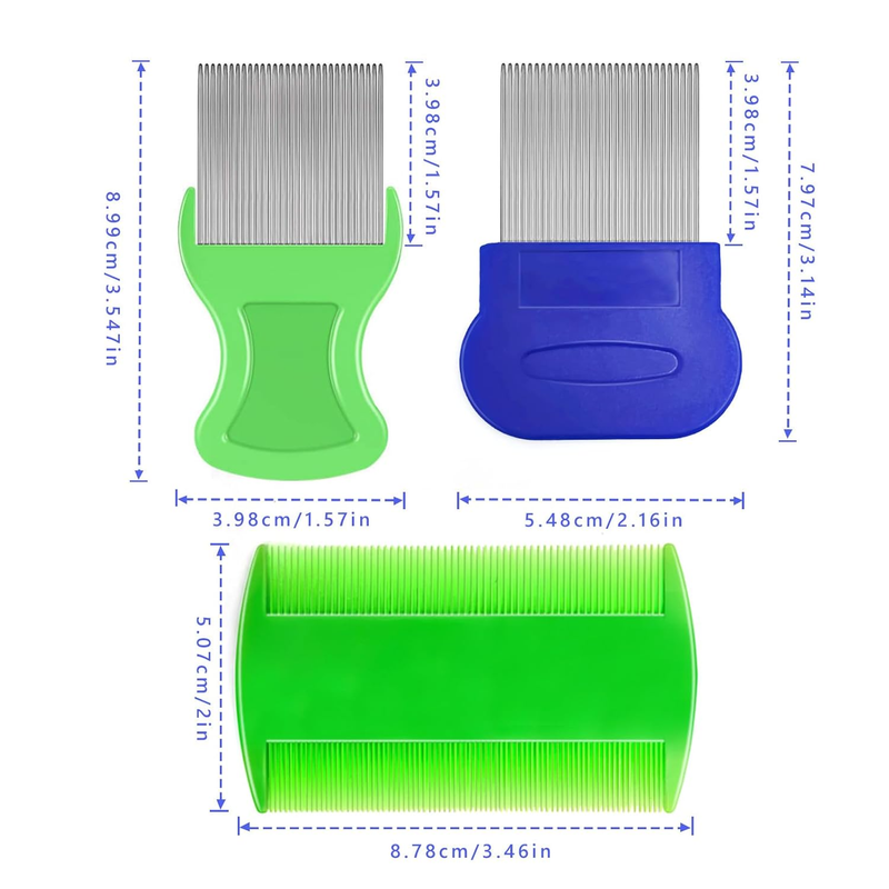 Lice Comb, 8 Pcs Flea Comb, Hair Double Sided Fine Tooth Combs, Removal Dandruff Item image 4