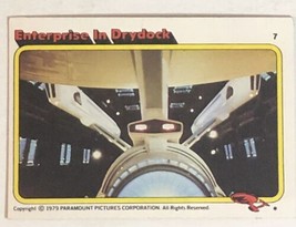 Star Trek 1979 Trading Card #7 Enterprise In Drydock - £1.54 GBP