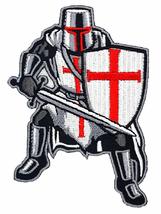 Templar Knight Crusader Christian Embroidered Patch [Iron on sew on - 4.0 X 3.0  - £5.49 GBP
