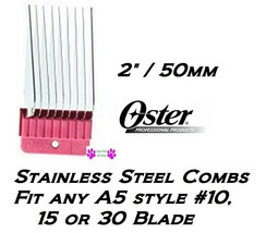Oster Stainless Steel Blade Guide 2&quot; Comb*Fit A5,A6,Andis Ag,Agc,Wahl Km Clipper - £25.95 GBP
