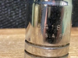 Proto 5418 9/16&quot; Chrome Socket, 1/2&quot; Dr,  12 Pt, USA, VG - $4.50