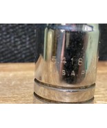 Proto 5418 9/16" Chrome Socket, 1/2" Dr,  12 Pt, USA, VG - $4.50