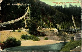 Suspension Flume and Railroad Bridge and Tunne No 2 SPRR Oregon Vtg Postcard - £9.74 GBP