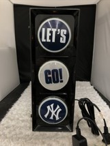 New York Yankees Traffic Light “Let’s Go Yankees” Blinking Light Works Scratched - £23.59 GBP