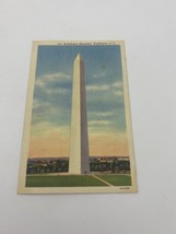 Vintage lithograph postcard Washington Monument Washington DC 1943 Linen - £3.59 GBP