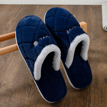 Winter Couples Closed Toe Slippers Cute Soft Sole Plush Winter Men Footwear Shoe - £18.75 GBP