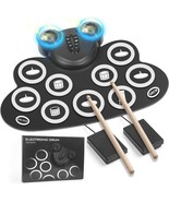 Electric Drum Set,9-Pad Roll Up Drum Pad With Pedals &amp; Sticks,Rechargeable - $51.99