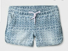 Girls Pull-On Printed Denim Shorts - Cat &amp; Jack™ Jack Denim Wash M , L, ... - £8.24 GBP