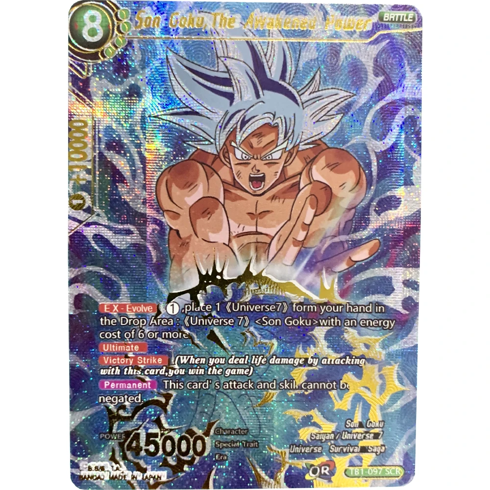 10Pcs Dragon Ball Flash Cards Super Saiyan Goku Vegeta Frieza Classic Gift Toys - £7.17 GBP+