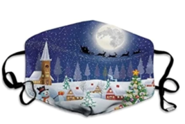 SANTA CLAUS CHRISTMAS HOLIDAY REUSABLE WASHABLE COTTON MASK with filter ... - $9.49
