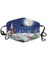 SANTA CLAUS CHRISTMAS HOLIDAY REUSABLE WASHABLE COTTON MASK with filter ... - $13.02 CAD