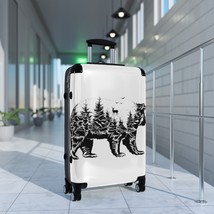 Black and White Bear Forest Illustration Suitcase: Travel in Style with Nature&#39;s - $253.38+